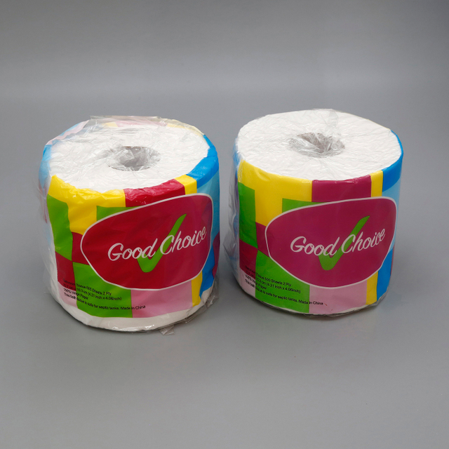 Cheap recycled toilet paper in plastic bags