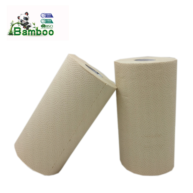 Natural color bamboo pulp kitchen towel
