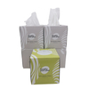 Boxed recycled pulp facial tissue